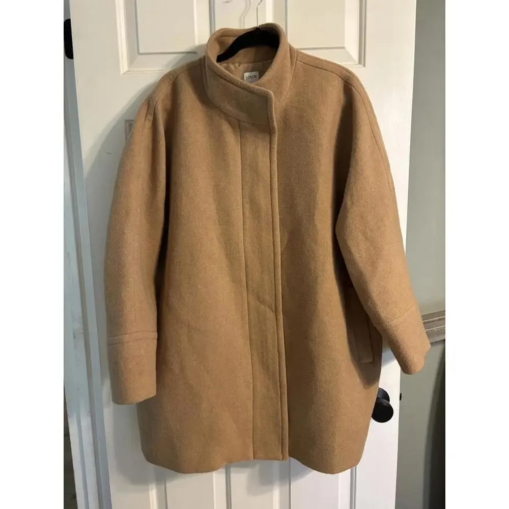 J. Crew Camel Wool Coat - Picture 1 of 9